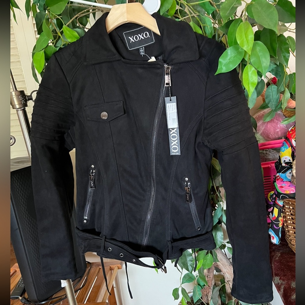 XOXO Black Moto Jacket Tailored Fit